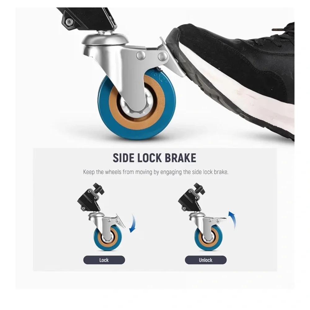 NEEWER 3 Pack Professional Swivel Caster Wheels